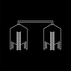 Silo icon isolated on dark background