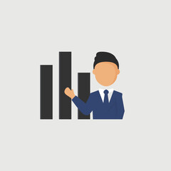 BUSINESS BAR CHART REPRESENTATION ICON