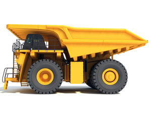 Mining Dump Truck heavy construction machinery 3D rendering on white background © 3D Horse