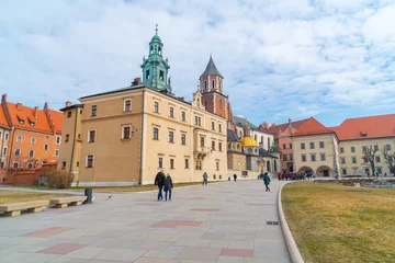 Foto op Canvas Wawel hill with cathedral and castle in Krakow © k_samurkas