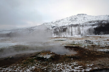Hot springs in Geysir.