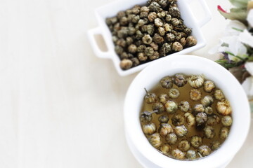 Chinese green tea Longjing Tea leaves