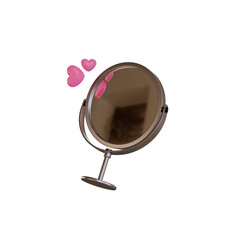 3d icon cosmetic luxurious, mirror