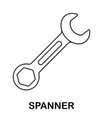 Coloring page with Spanner for kids