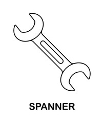 Coloring page with Spanner for kids