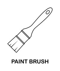 Coloring page with Paint brush for kids