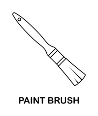 Coloring page with Paint brush for kids