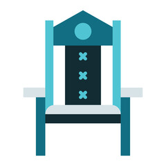 office chair icon on transparent background