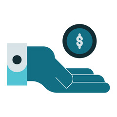 accept bribe icon on transparent background