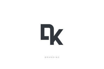 D Letter DK Monogram Logo Concept