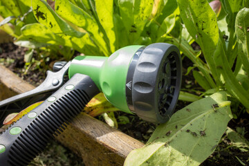 watering hose with nozzle for watering shower gun,