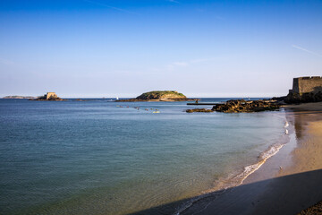 Kayak in the bay of Saint-Malo, Brittany, France