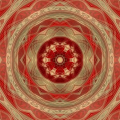 red and beige textured floral fantasy pattern