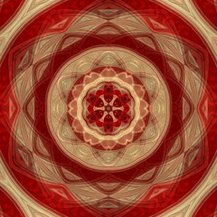 red and beige textured floral fantasy pattern