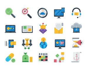 Seo and web optimization icons