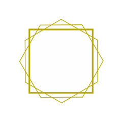 高級感のある四角形のゴールドフレーム