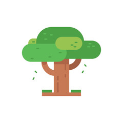 Tree vector illustration, tree flat icon