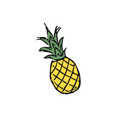 pineapple icon on white background