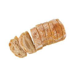Ciabatta Bread cutout, Png file.