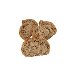 Multigrain bread cutout, Png file.