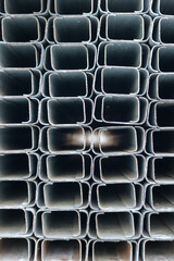 Steel Material in the Construction Work Site