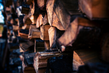 Сhopped firewood for kindling the stove