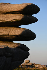Rough Tor Bodmin Moor Cornwall at sunset