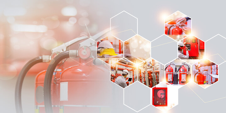 fire extinguishing system,industrial fire control system,fire Alarm controller, fire notifier, anti fire.system ready In the event of a fire , fire extinguishing system service concept .