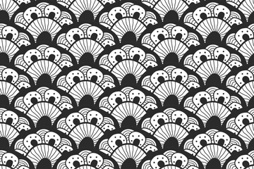 Abstract vector seamless sketch doodle background.