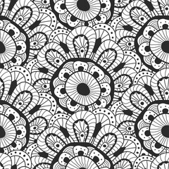 Abstract vector seamless sketch doodle background.