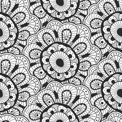 Abstract vector seamless sketch doodle background.