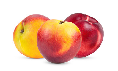 Nectarine fruit isolated on white