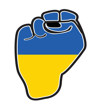 recommend clip art: Ukraine Flag Power Fist