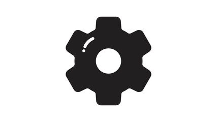 Setting icon vector, Gear or Cog, black and white.
