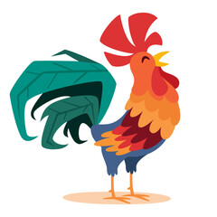 Cartoon Illustration Of A Rooster