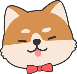 cute shiba inu dog cartoon element