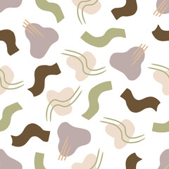 seamless pattern of pastel color abstarct shape