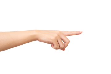 Woman hand pointing