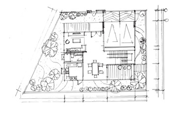A plan for a residential building,2d illustration