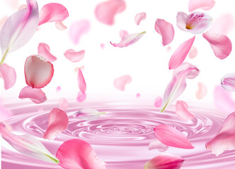 petals flower background for cosmetic product