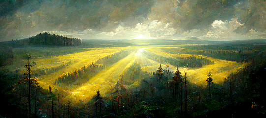 Abstract dreamy landscape  background