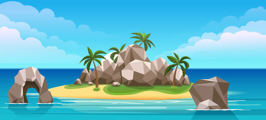 Obraz premium Empty tropical island