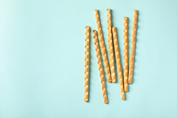 Breadsticks with rosemary and salt.