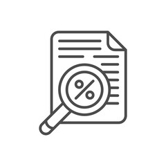 Invoice icon in flat line style. Payment and billing invoices, business or financial operations sign. Vector icon invoice