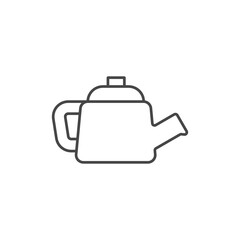 Kettle icon, vector symbol. in outline flat style isolated on white background.