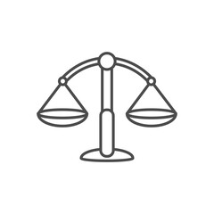 Scales icon. Law scale icon. Scales vector icon. Justice