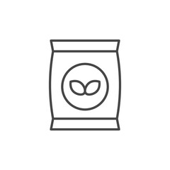 Seed plant pack icon, flat style. Seed packet icon