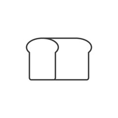 Toast bread icon line symbol. Premium quality isolated loaf element in trendy style. bread icon with outline design. Bread vector illustration
