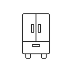 Wardobe Outline Icon Vector Illustration. Wardobe line icon, Furniture and interior element, vector graphics, line icon on a white background, eps 10. wardrobe icon vector. wardrobe icon vector