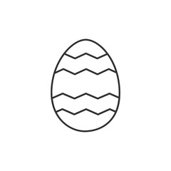 Easter egg icon. Easter day festival. Vector illustration, Egg Hunt Line Icon, decoration egg sign, vector graphics, a linear pattern on a white background